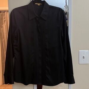 Black Long Sleeve Button-Up Shirt